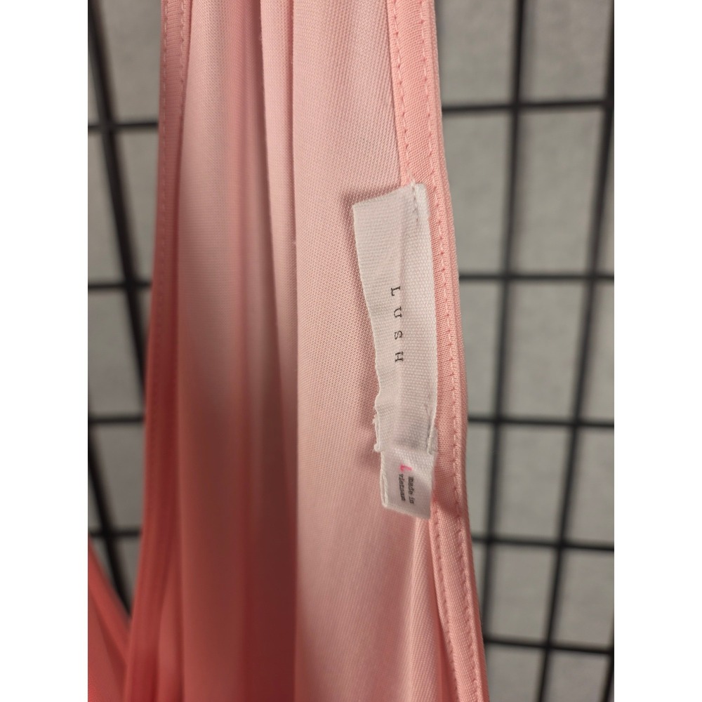 Lush Resort Lounge Coastal Beach Womens Pink Surplice V-Neck Romper G Size L - Picture 4 of 6